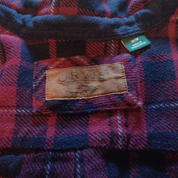 Orvis Red and Blue Plaid Shirt Jacket - Picture 2 of 8